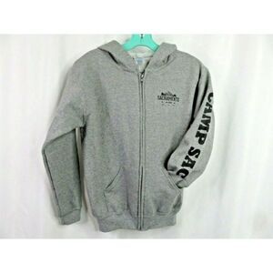 Camp Sacramento Gray Zip Hoodie Youth   M Jerzees NEW Cotton Blend Tahoe Caldor